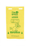 Green dog poop bags with handles Green dog poop bags with handles