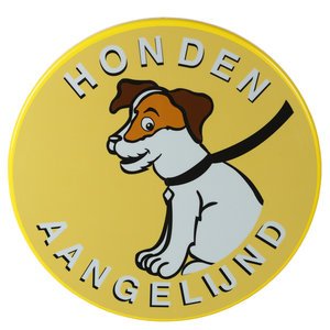 Verwijsbord honden aangelijnd